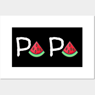 Papa tshirt funny fruit watermelon Posters and Art